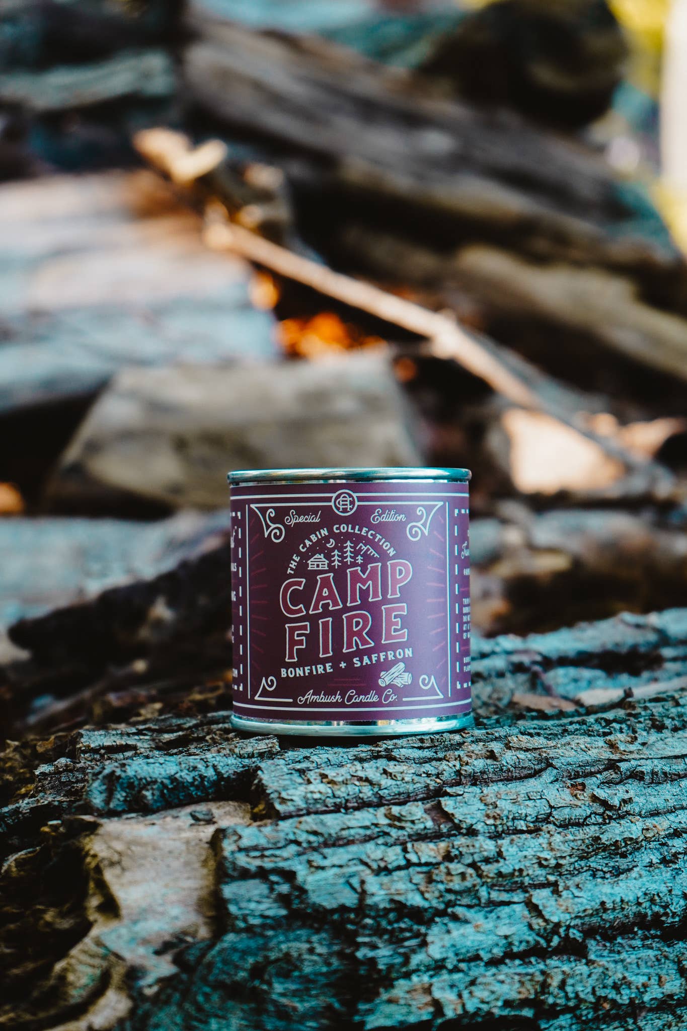 Campfire | Bonfire + Saffron 8oz Soy Candle