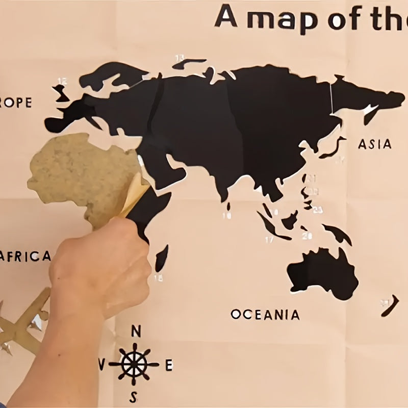 Boho World Map Wall Decor- HMMT25TT