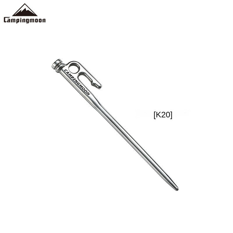 Campingmoon K Series Tent Peg Stakes Pure Forged 420 Stainless Steel Ultra Heavy Duty 20 26 30 35 40 CM Outdoor Camping Canopy Ground Nails Tent
