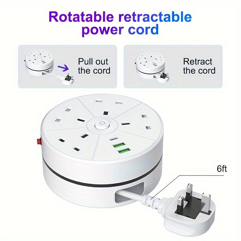 Multifunctional Power Strip with USB  TypeC-O4VF