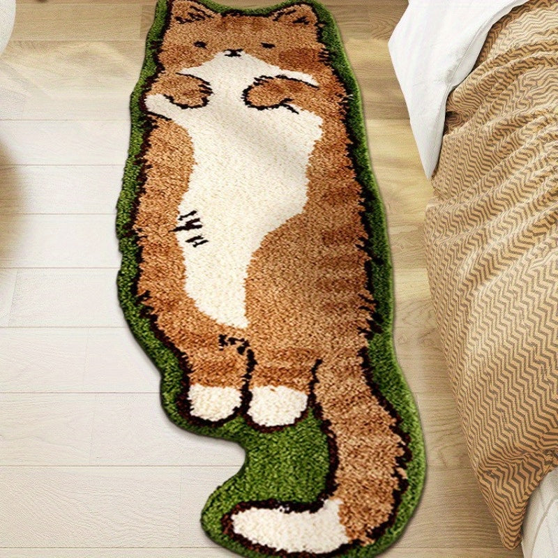 Cozy Cartoon Cat Plush Rug - S3NK