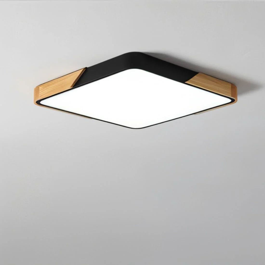 Slim LED Flush Ceiling Light | Wood | Vevon