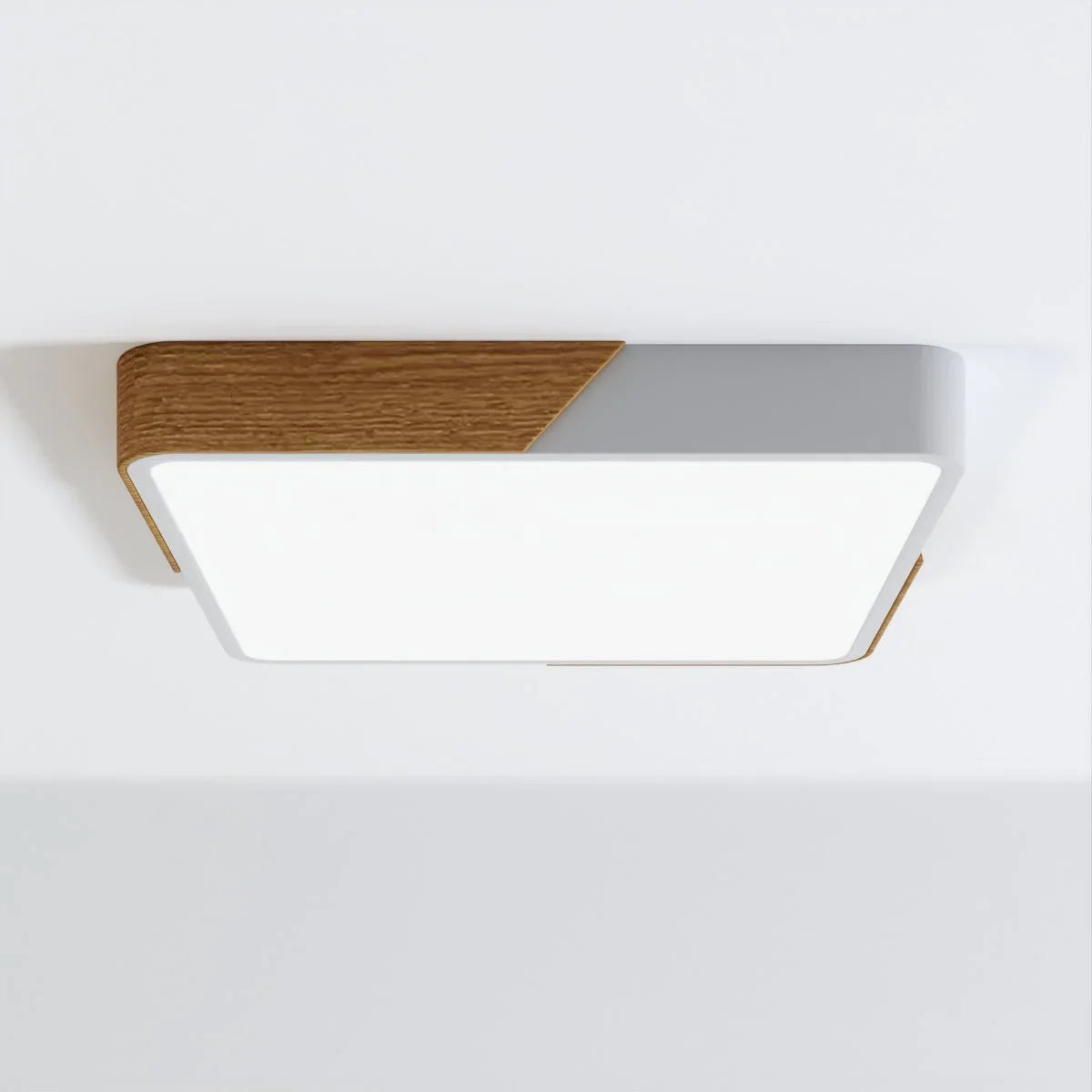 Slim LED Flush Ceiling Light | Wood | Vevon