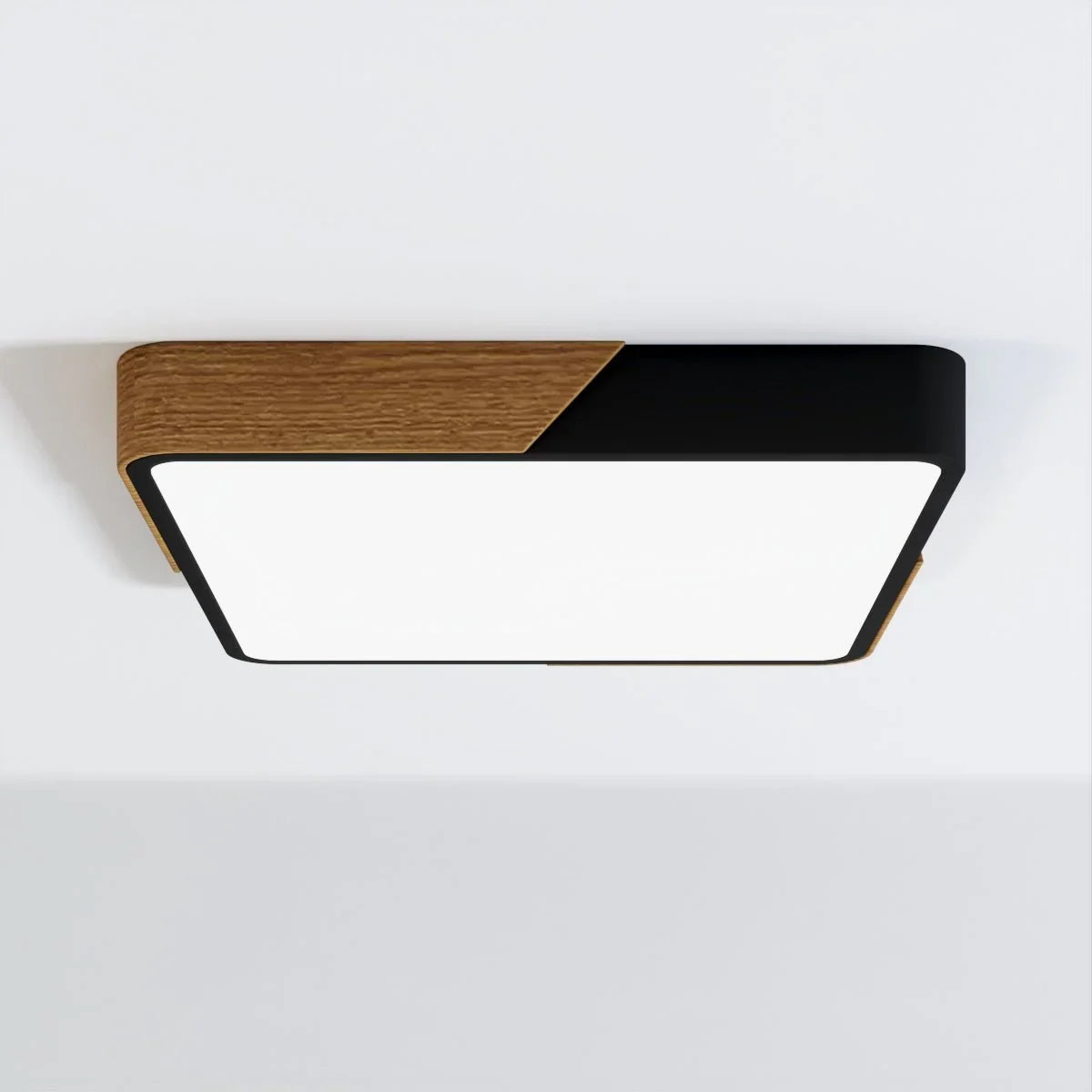 Slim LED Flush Ceiling Light | Wood | Vevon