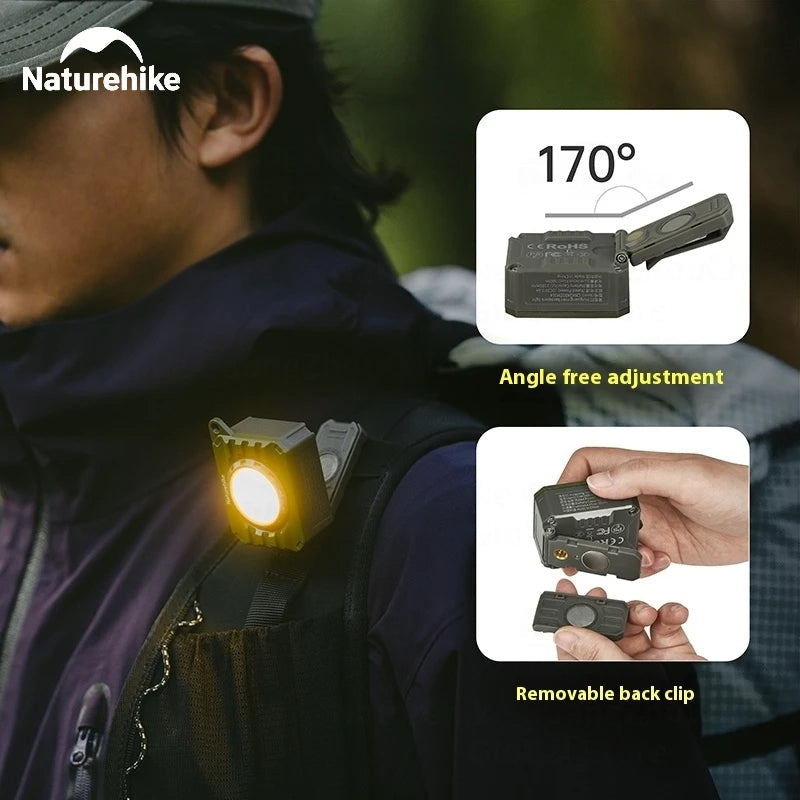 Naturehike GLOW MINI Backpack Light Portable Flashlight Hanging Light Waterproof Rechargeable 1100mAh Adjustable Strap Clip Lamp