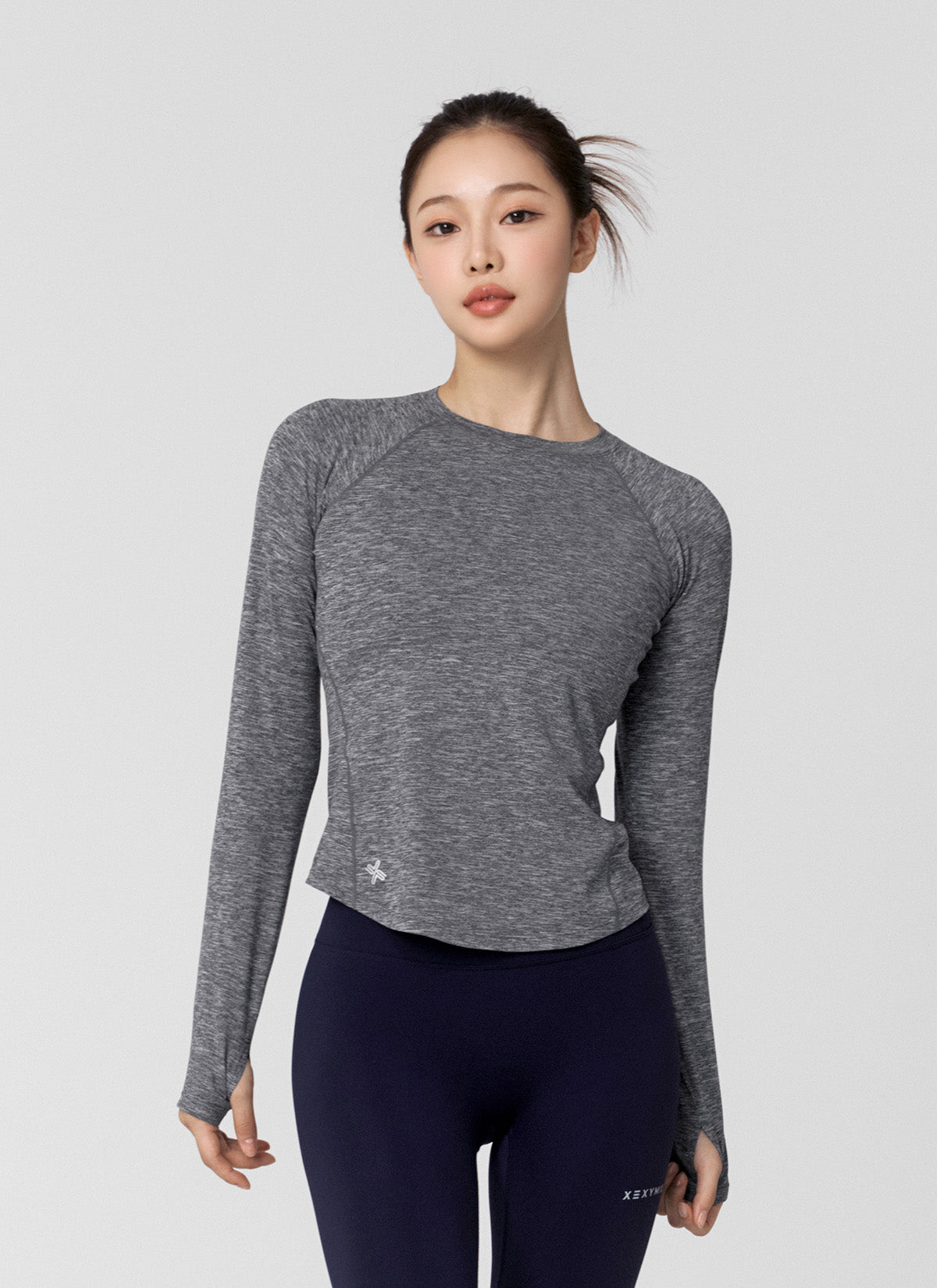 Soft Peach Finger Hole Long Sleeve