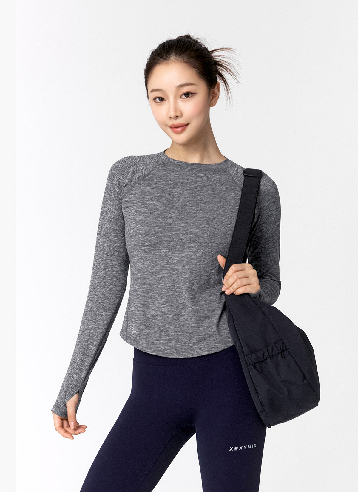 Soft Peach Finger Hole Long Sleeve