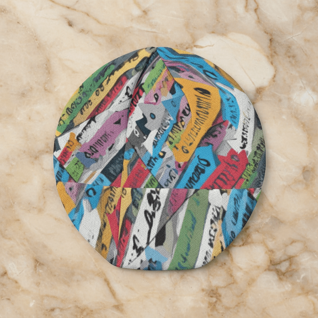 Digital Drip AOP Beanie — Abstract Camo Double-Sided Knit Cap