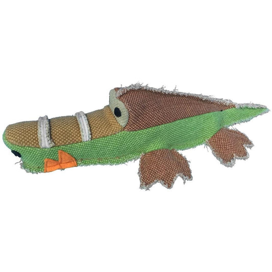 Dogline 12" Nature Alligator Animal Squeaky Toy