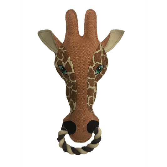 Dogline 13" Nature Giraffe Animal Squeaky Toy