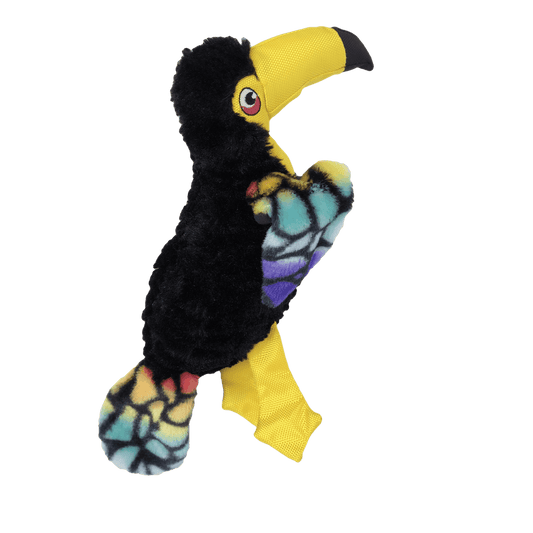 Dogline 14" Toucan with Moving Wings Animal Toy