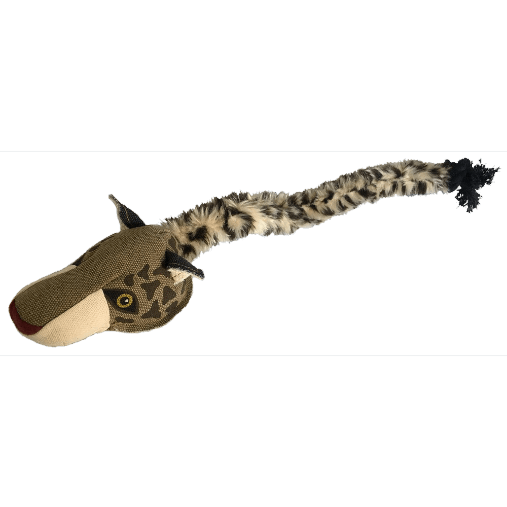 Dogline 22" Safari Leopard Animal Toy with Embedded Ball & Rope