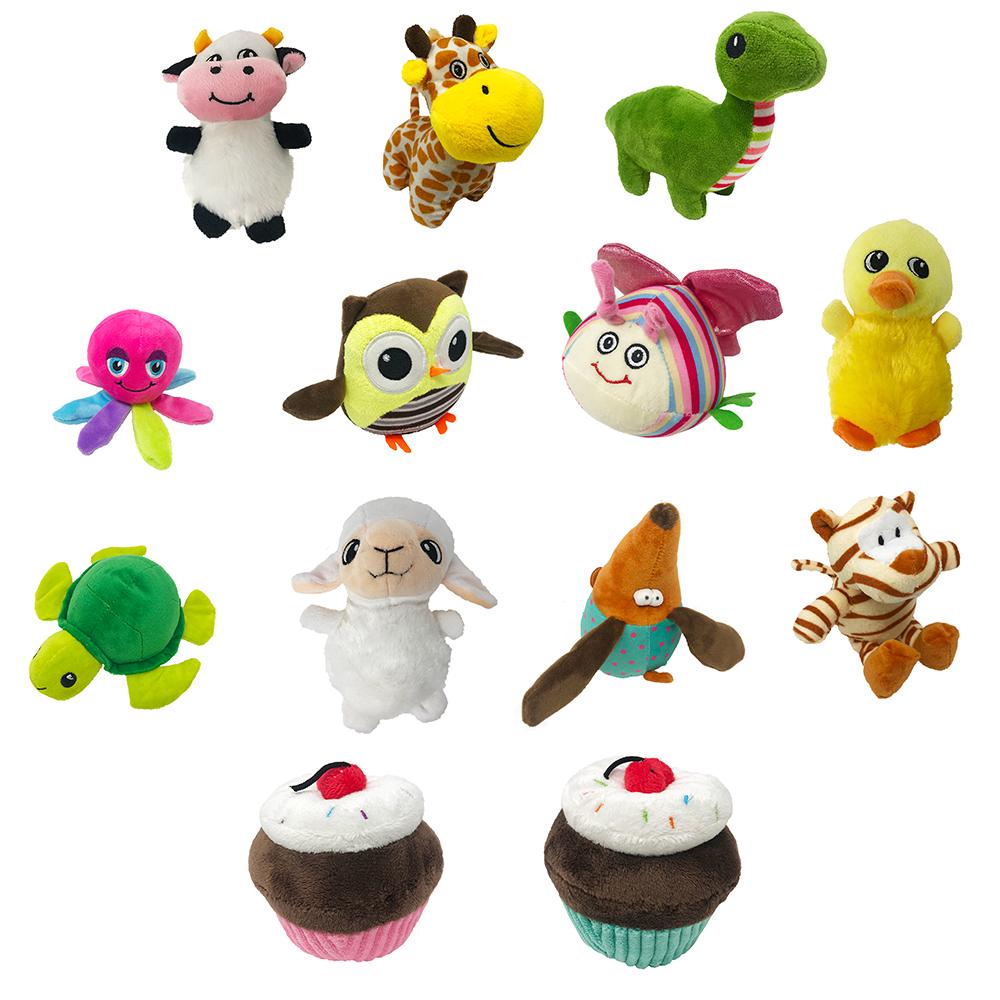 Dogline 6" Mini Animal Dog Toy Collection