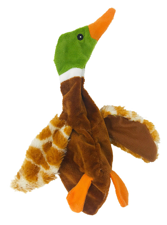 Dogline 9" Duck Brown Crinkle Dog Toy