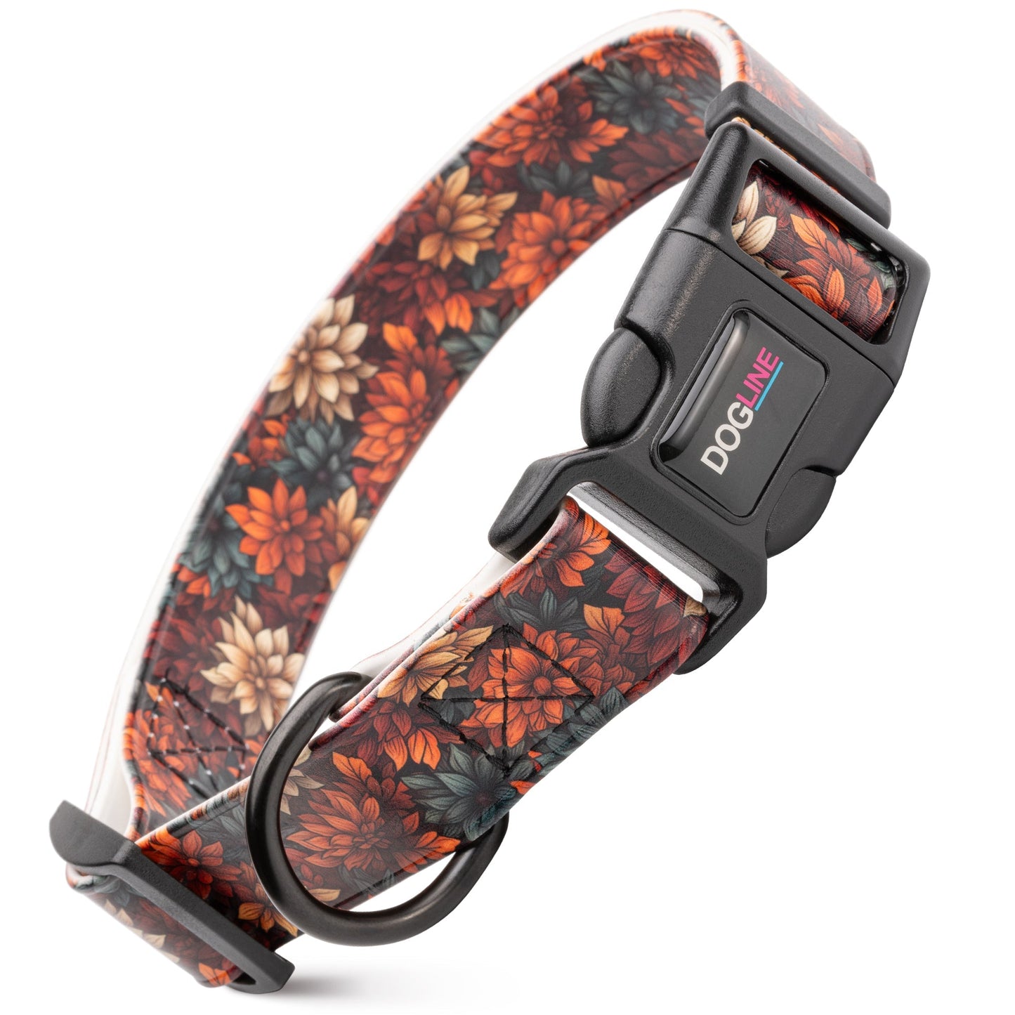 Dogline Biothane Full Color Design Printed Dog Collar with Quick Release Buckle