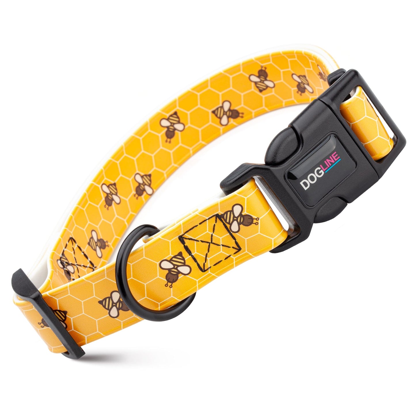 Dogline Biothane Full Color Design Printed Dog Collar with Quick Release Buckle