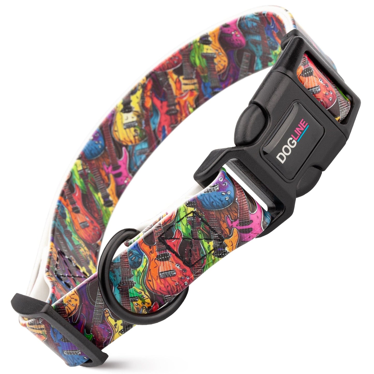 Dogline Biothane Full Color Design Printed Dog Collar with Quick Release Buckle