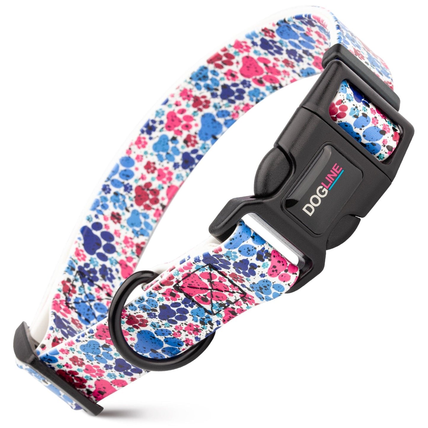 Dogline Biothane Full Color Design Printed Dog Collar with Quick Release Buckle