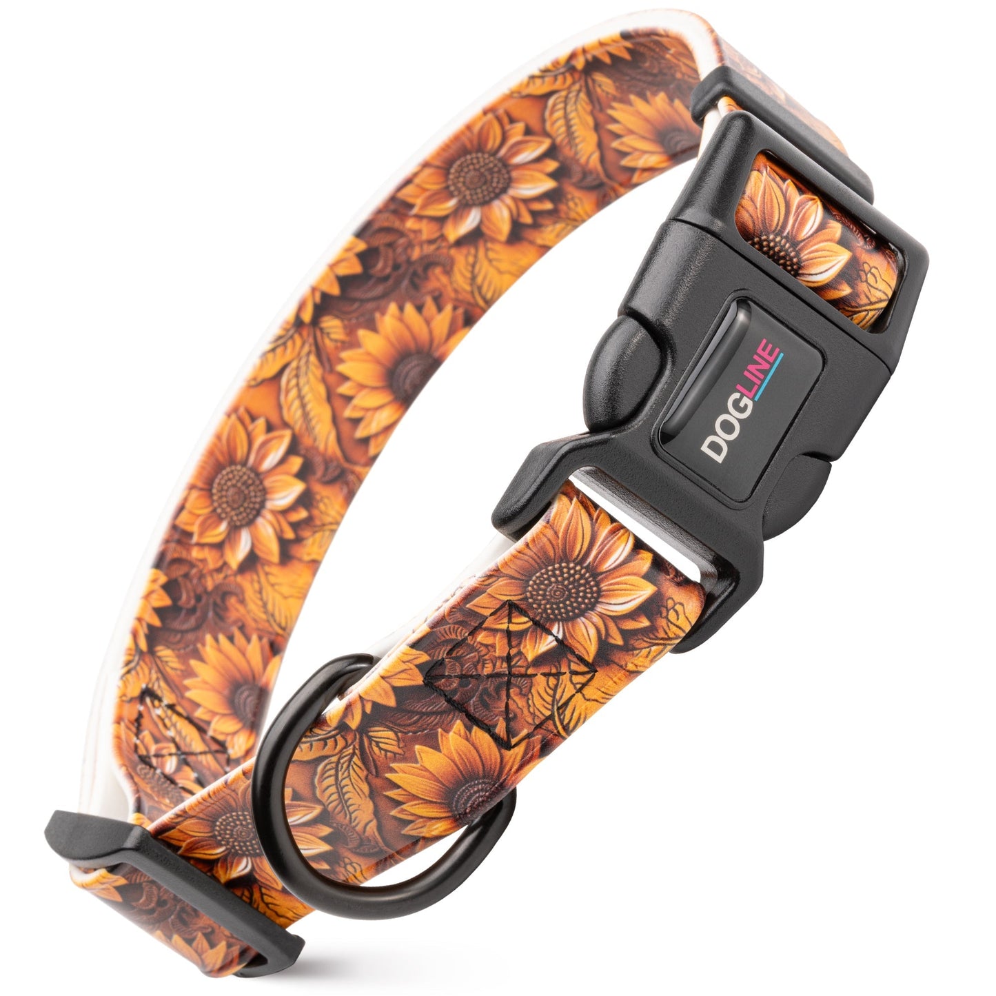 Dogline Biothane Full Color Design Printed Dog Collar with Quick Release Buckle