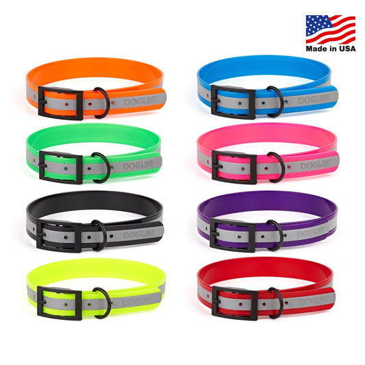 Dogline Biothane Translucent Reflective Collar