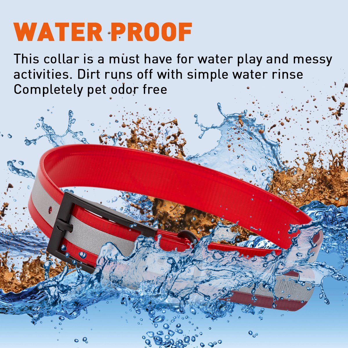 Dogline Biothane Translucent Reflective Collar