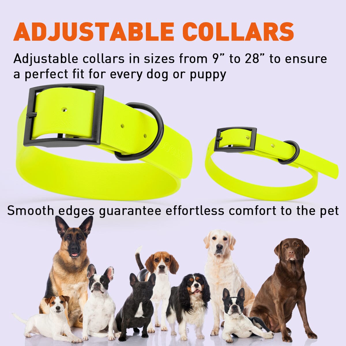 Dogline Biothane Waterproof Collar - Large (18 to 22 inches)