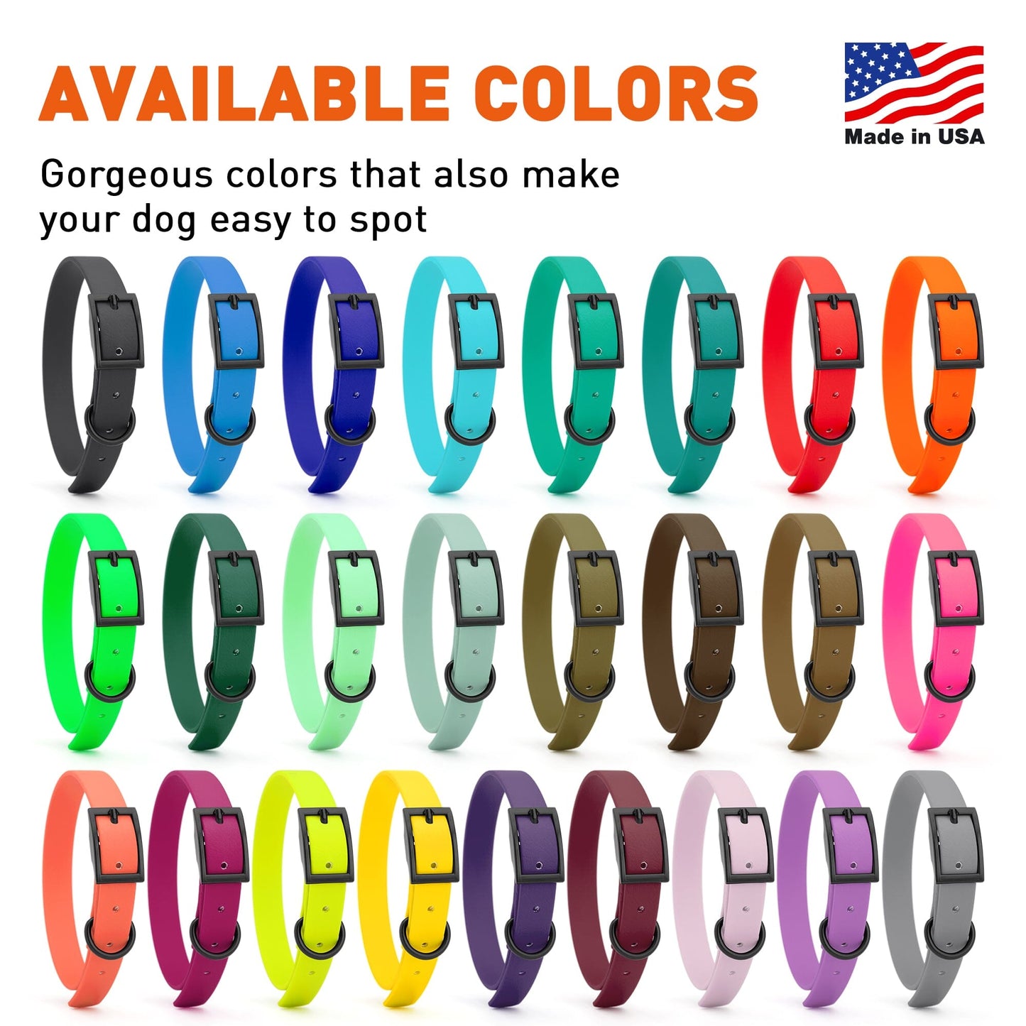 Dogline Biothane Waterproof Collar - Small (12 to 15 inches)