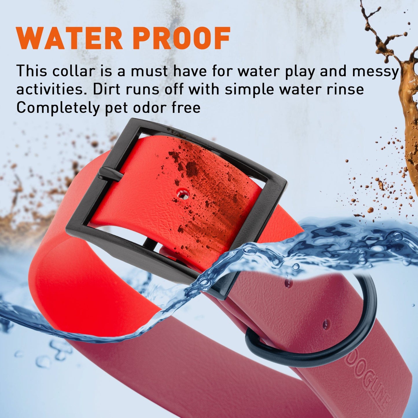 Dogline Biothane Waterproof Collar - Wide - X-Large (20 to 24 inches)