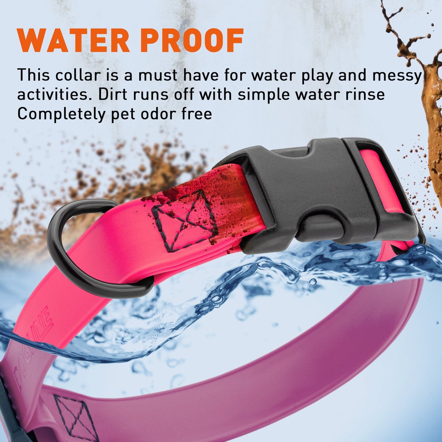 Dogline Biothane Waterproof Dog Collar with Quick Release Buckle