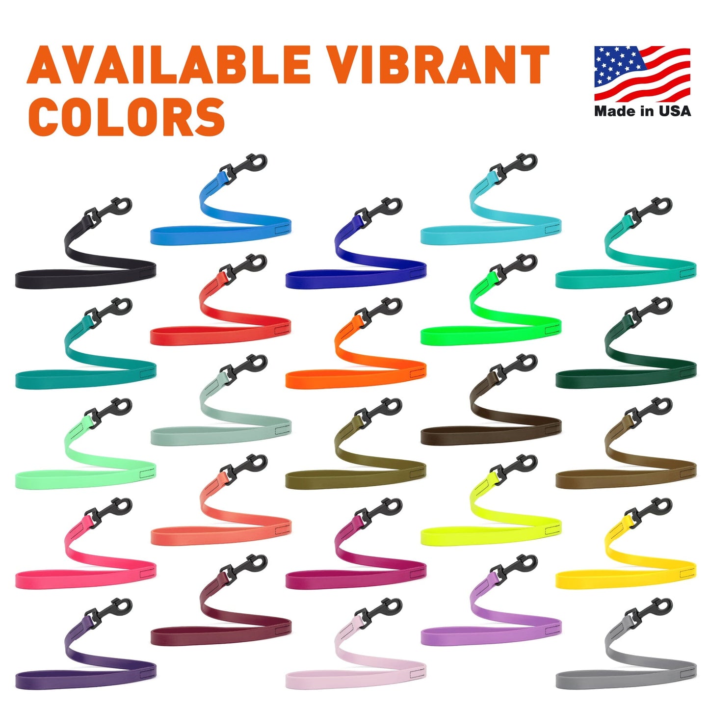 Dogline Biothane Waterproof Leash 2 ft