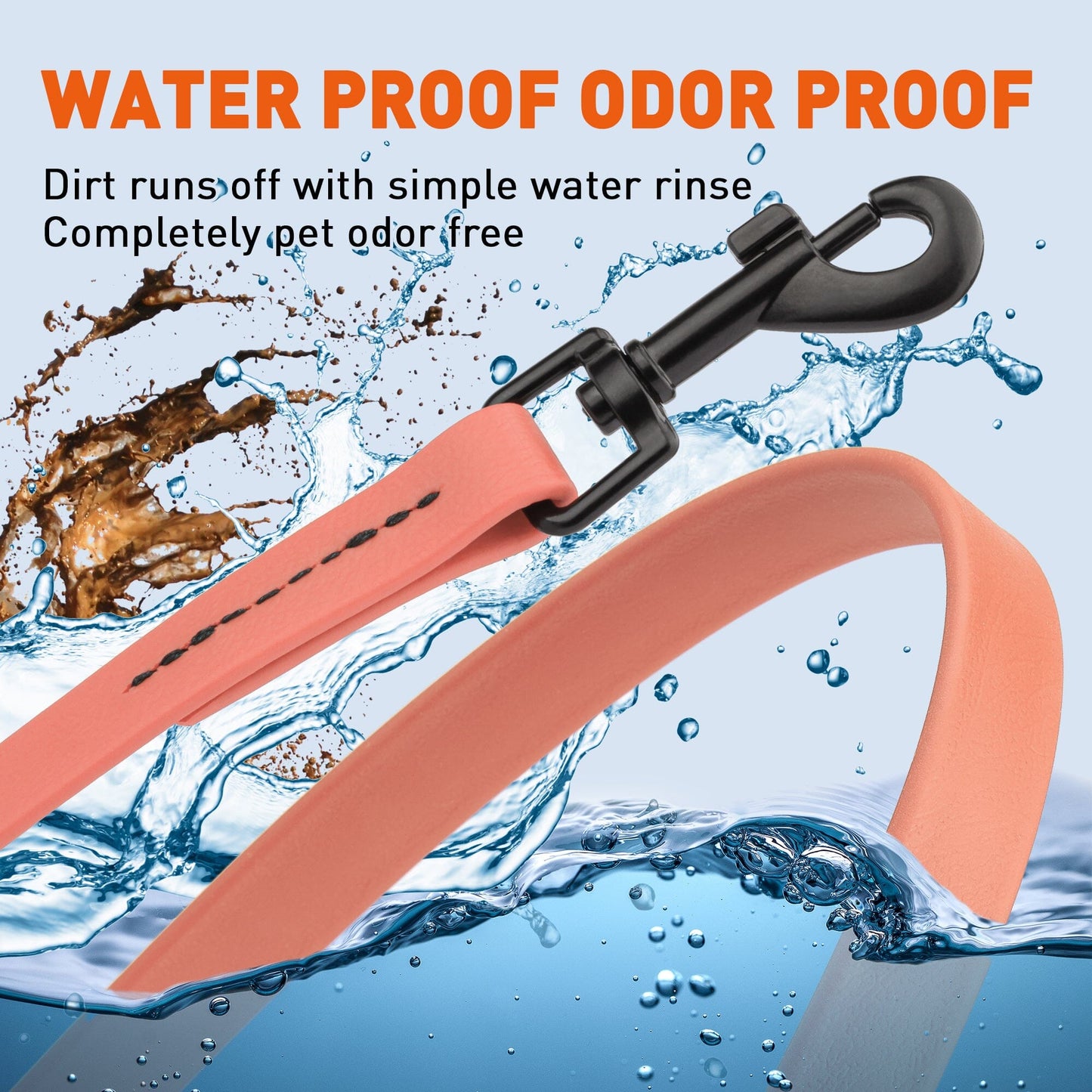 Dogline Biothane Waterproof Leash 2 ft