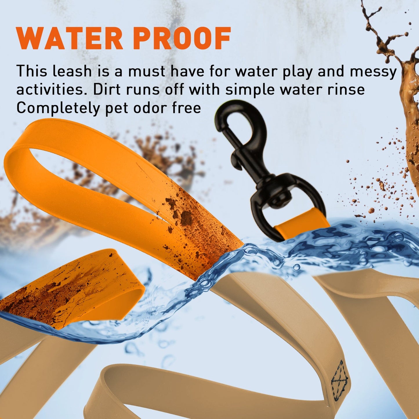 Dogline Biothane Waterproof Multi-Handle Leash