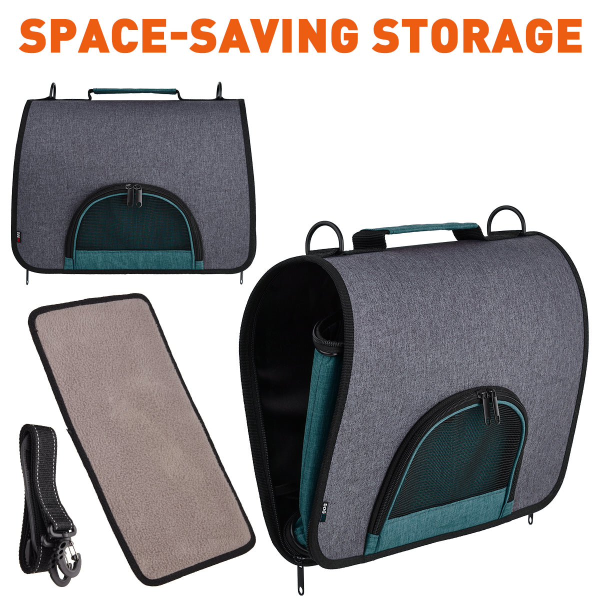 Dogline Dual Color Collapsible Pet Carrier