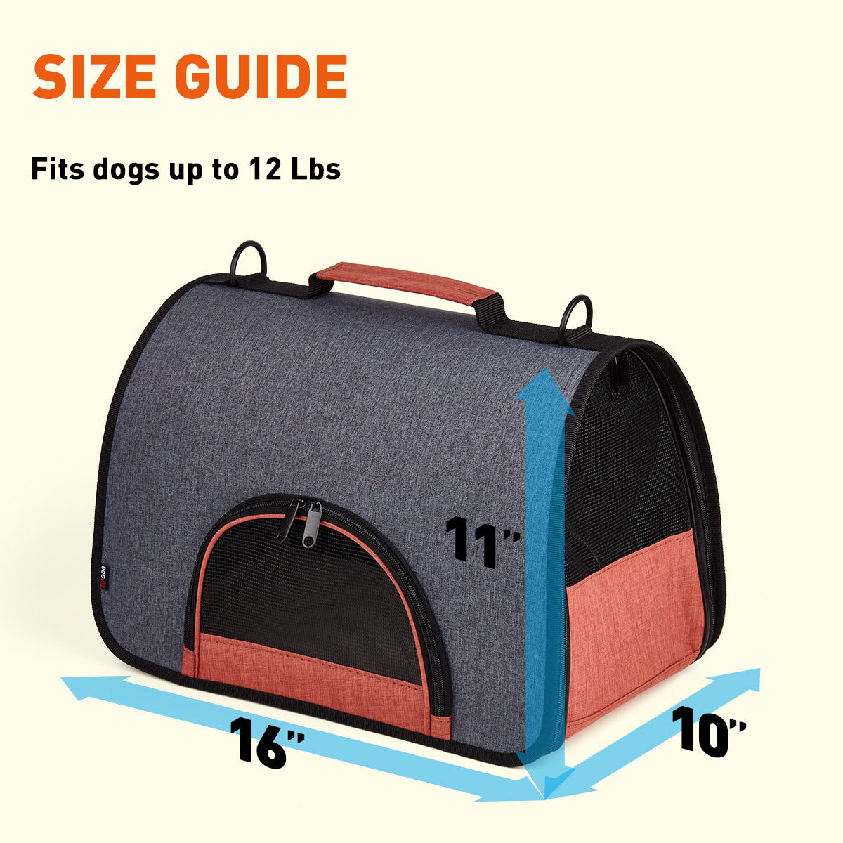 Dogline Dual Color Collapsible Pet Carrier
