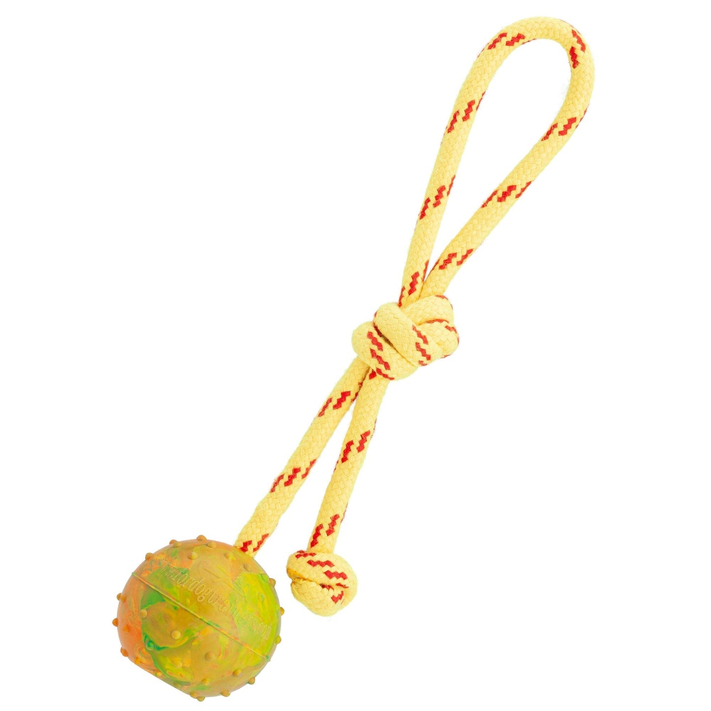Dogline FDT Rubber Dog Ball on Rope, Small - Diameter 2" (5 cm)