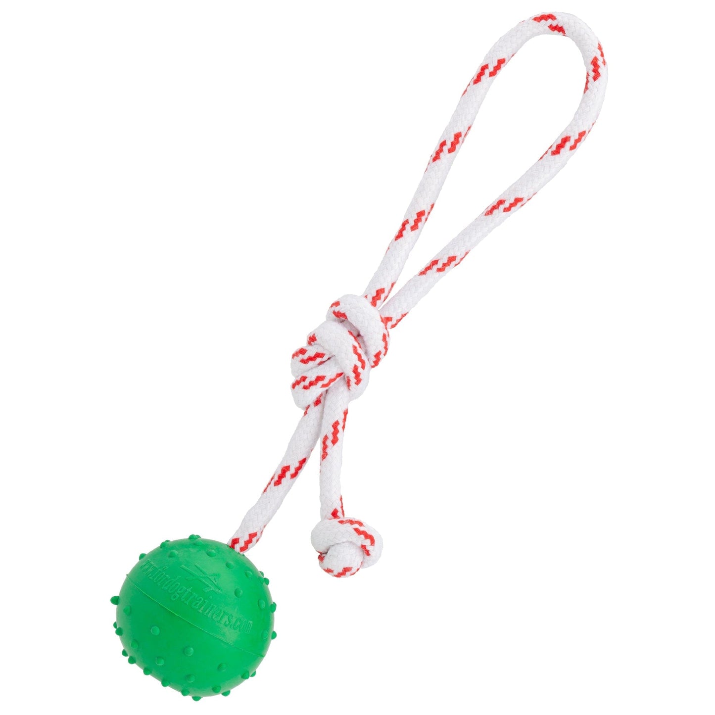 Dogline FDT Solid Rubber Dog Ball - Water Toy with Rope
