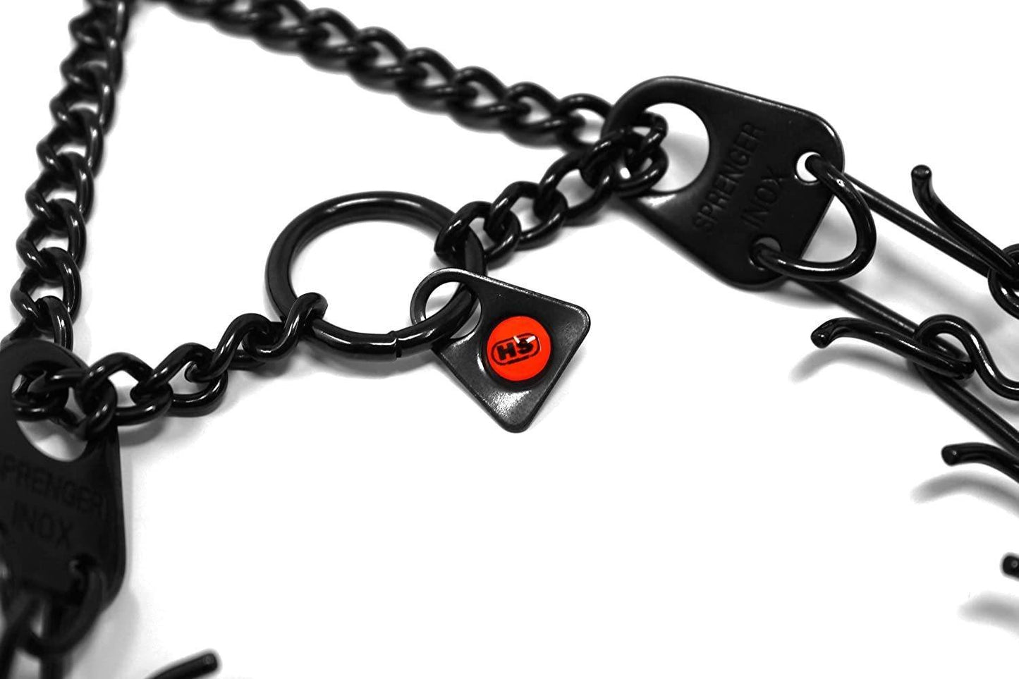 Dogline Herm Sprenger Black Stainless Steel Prong Dog Training Collar with Swivel