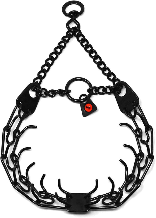 Dogline Herm Sprenger Black Stainless Steel Prong Dog Training Collar with Swivel