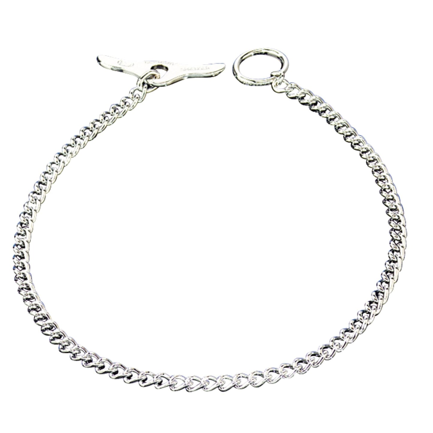 Dogline Herm Sprenger - Chain Collar with Toggle-Closure - Round Links - Chrome, 2 mm