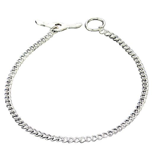 Dogline Herm Sprenger - Chain Collar with Toggle-Closure - Round Links - Chrome, 2 mm