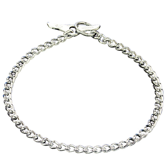 Dogline Herm Sprenger - Chain Collar with Toggle-Closure - Round Links - Chrome, 2.5 mm