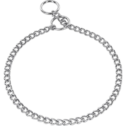 Dogline Herm Sprenger - Choke Chain Collar - Round, Narrow Links - Chrome, 3 mm