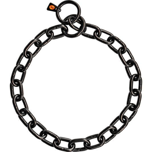 Dogline Herm Sprenger - Extra Strong Collar - Medium Links - Black Stainless Steel, 5mm