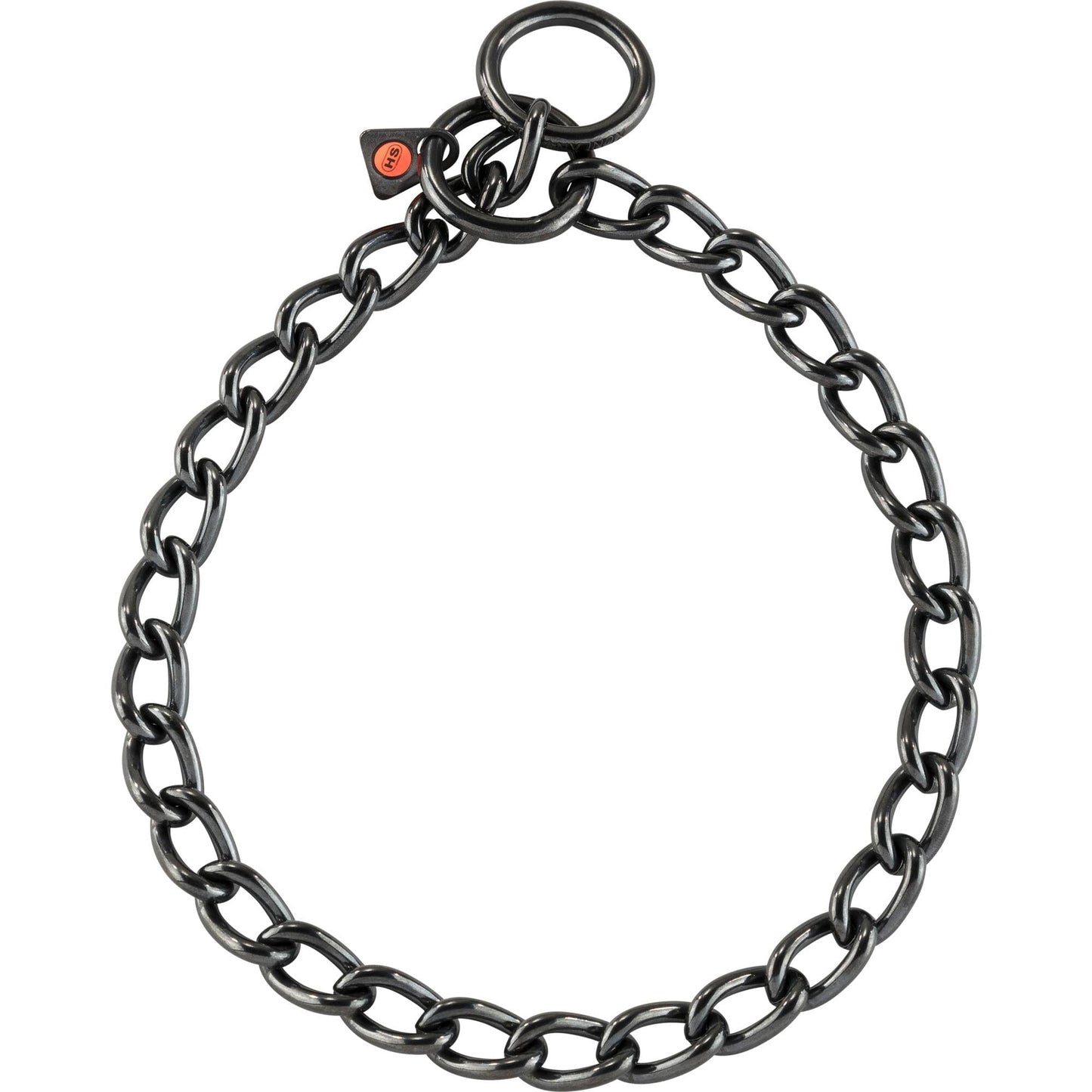 Dogline Herm Sprenger - Slide Chain Collar - Short Links - Black Stainless Steel, 4 mm