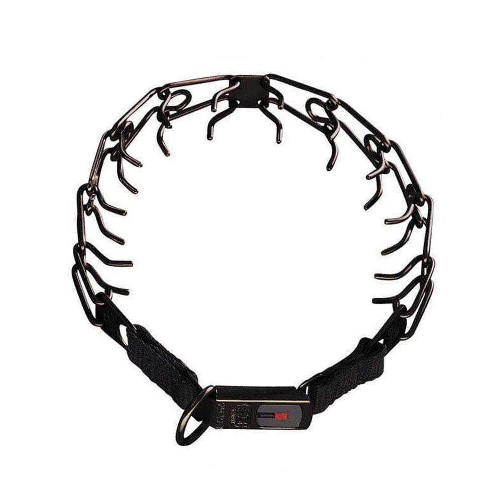 Dogline Herm Sprenger - ULTRA-PLUS Training Collar with Center-Plate and ClicLock - Black Stainless Steel
