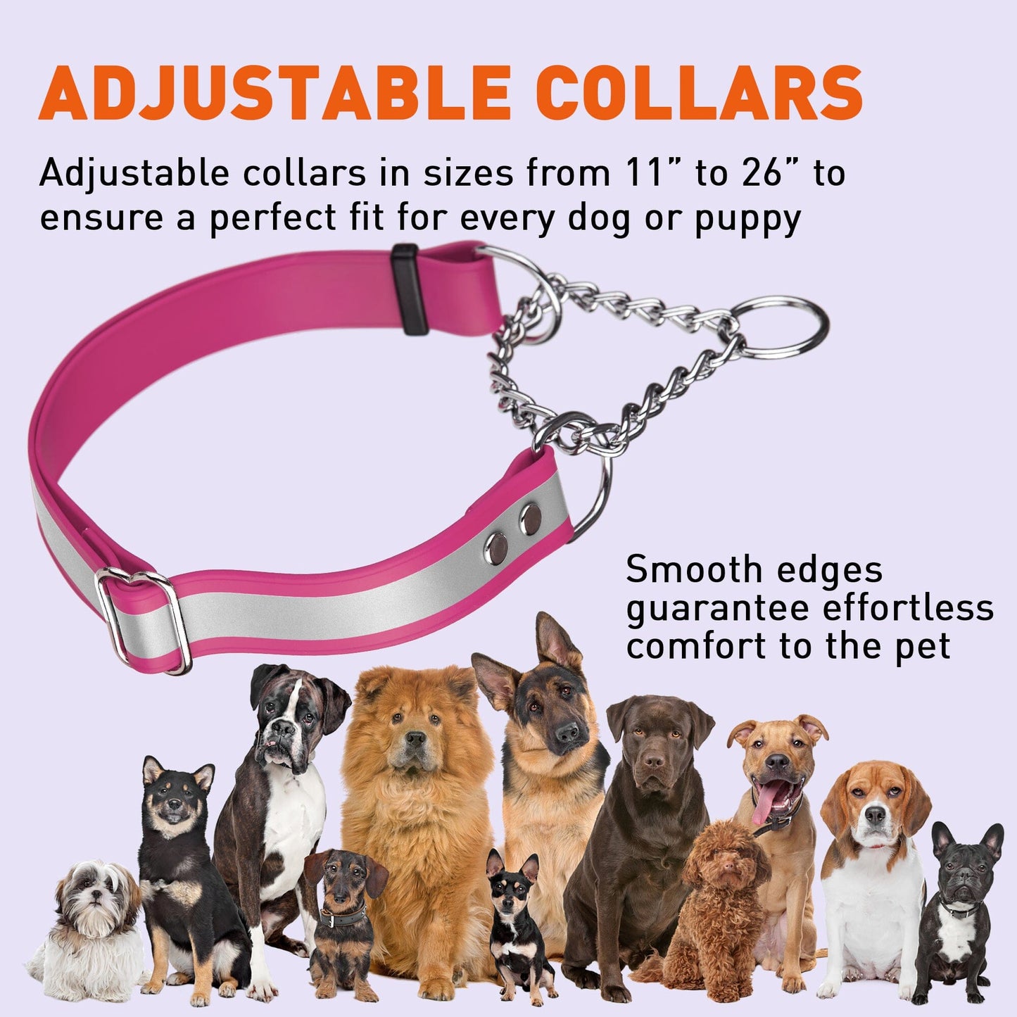 Dogline Reflective Biothane Martingale Collar