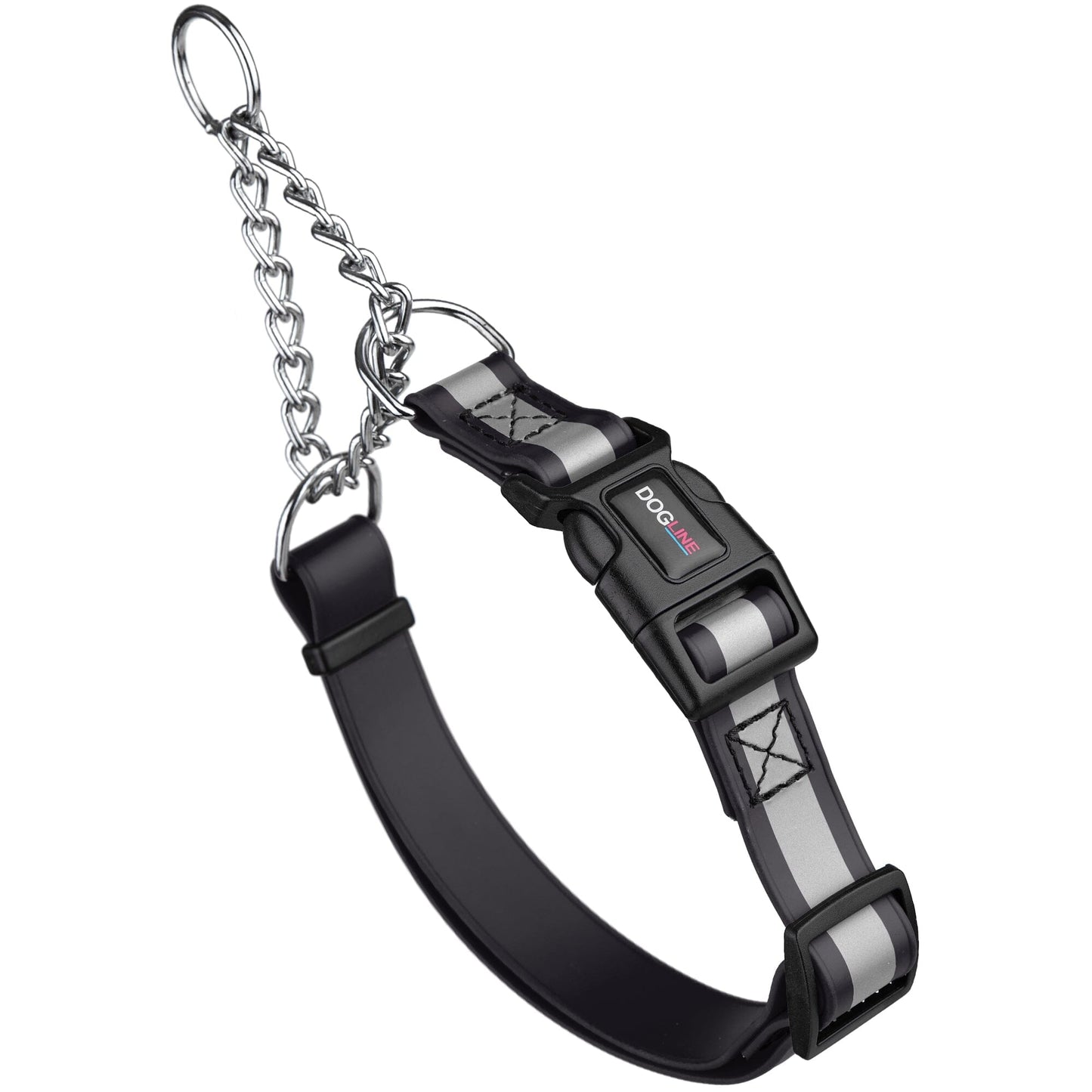Dogline Reflective Biothane Martingale Collar with Quick Release Buckle
