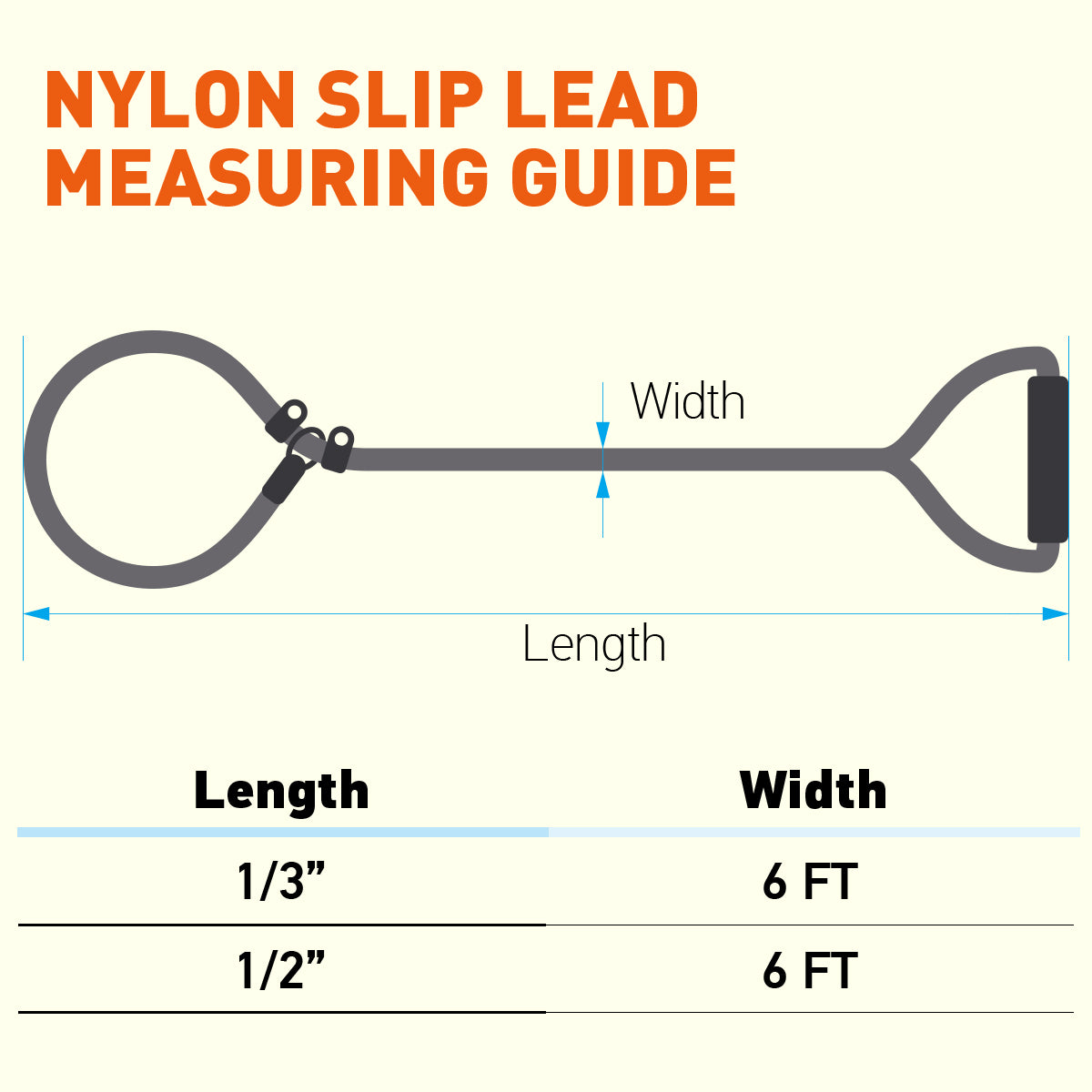 Dogline Round Nylon Slip Lead