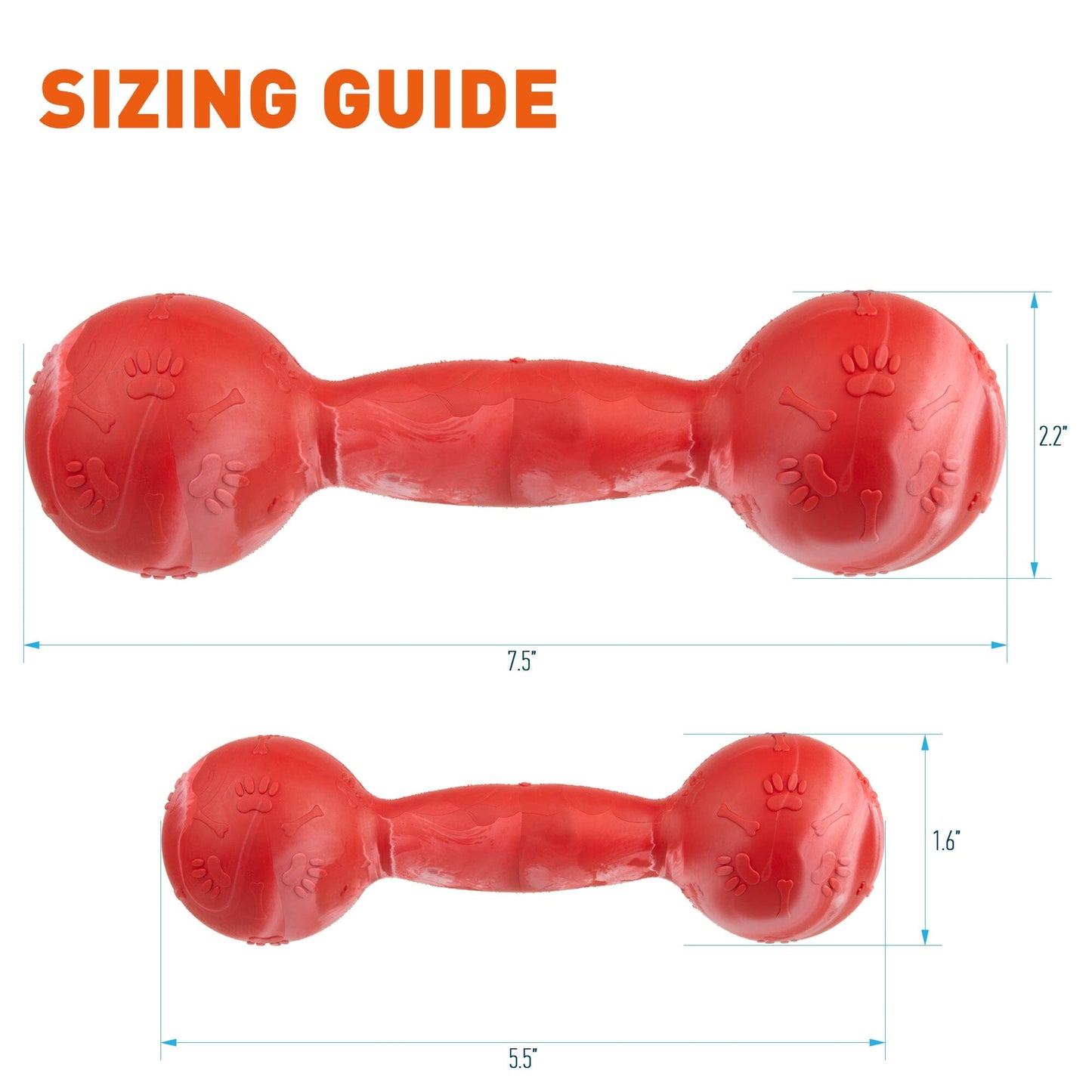Dogline Rubber Dumbbell Toy