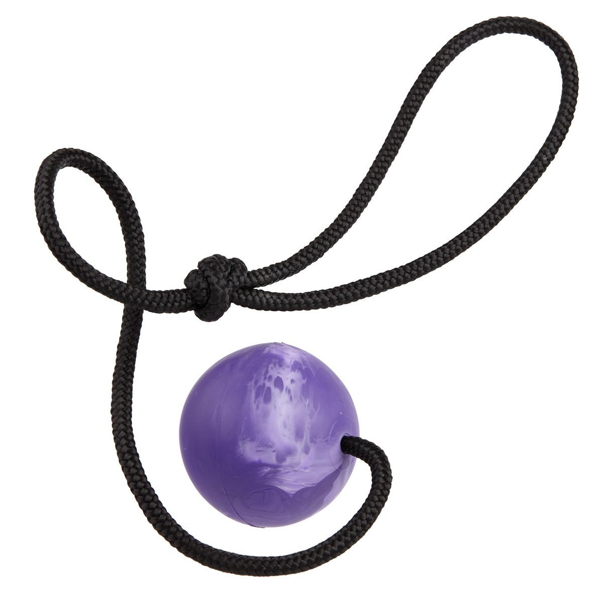 Dogline Rubber Euro Ball with Rope